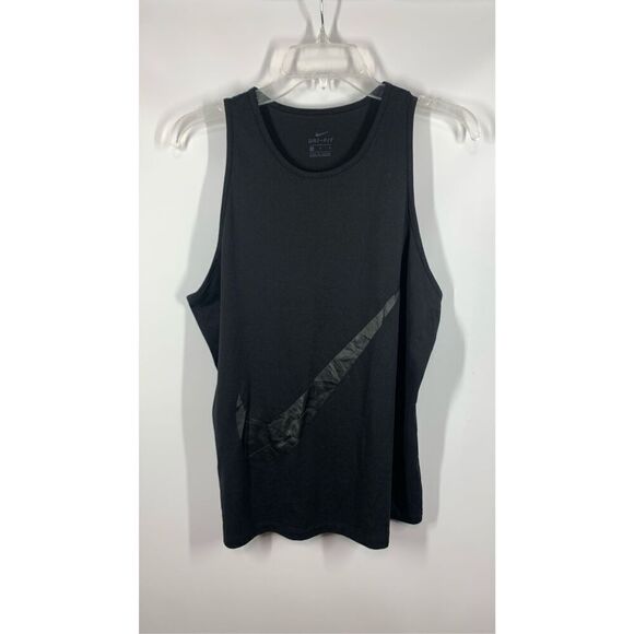 Nike Women's Polyester Pullover Dri-Fit Activewear Tank Top Black Size Medium - Picture 1 of 6